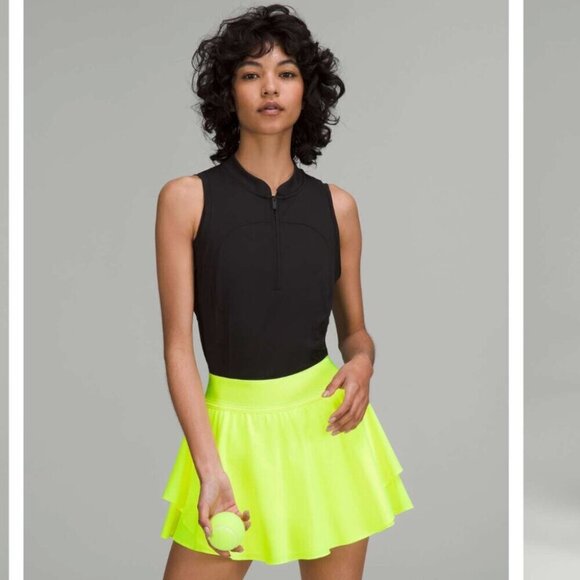 Lululemon Court Rival High-Rise Skirt Highlight Yellow Size 8 - Picture 2 of 9
